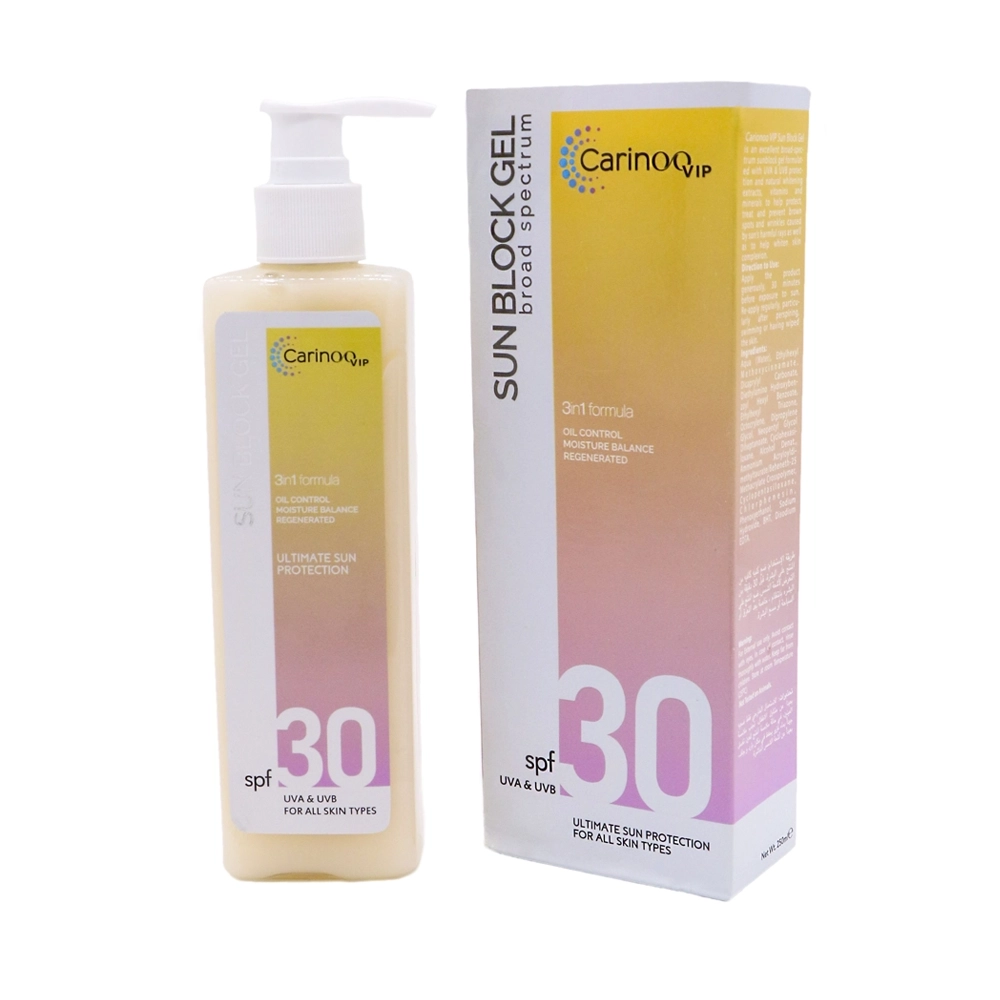 ژل ضد آفتاب SPF30 حجم 250 میل کارینو VIP