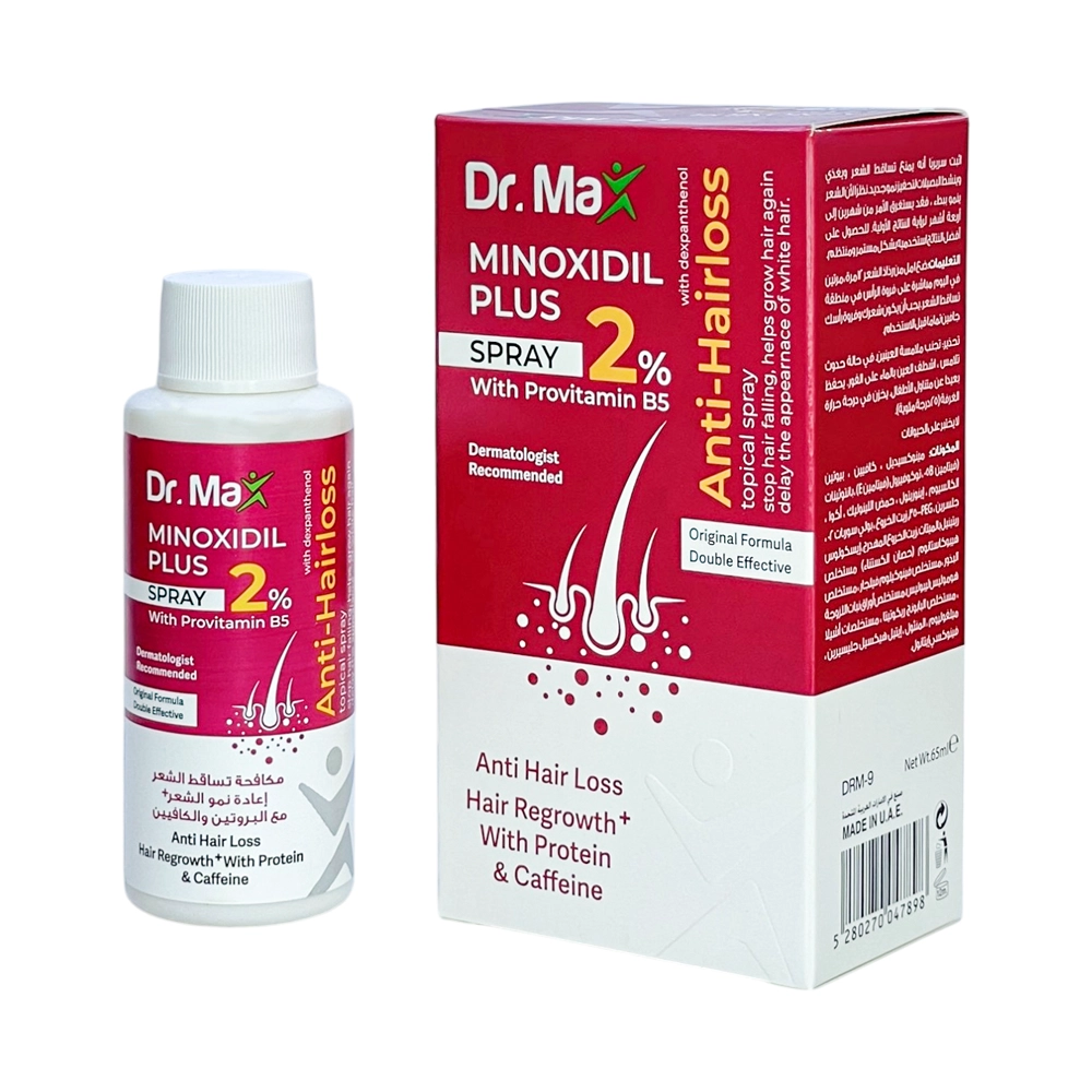 اسپری مو ضد ریزش مینوکسیدیل 2 درصد دکتر مکس