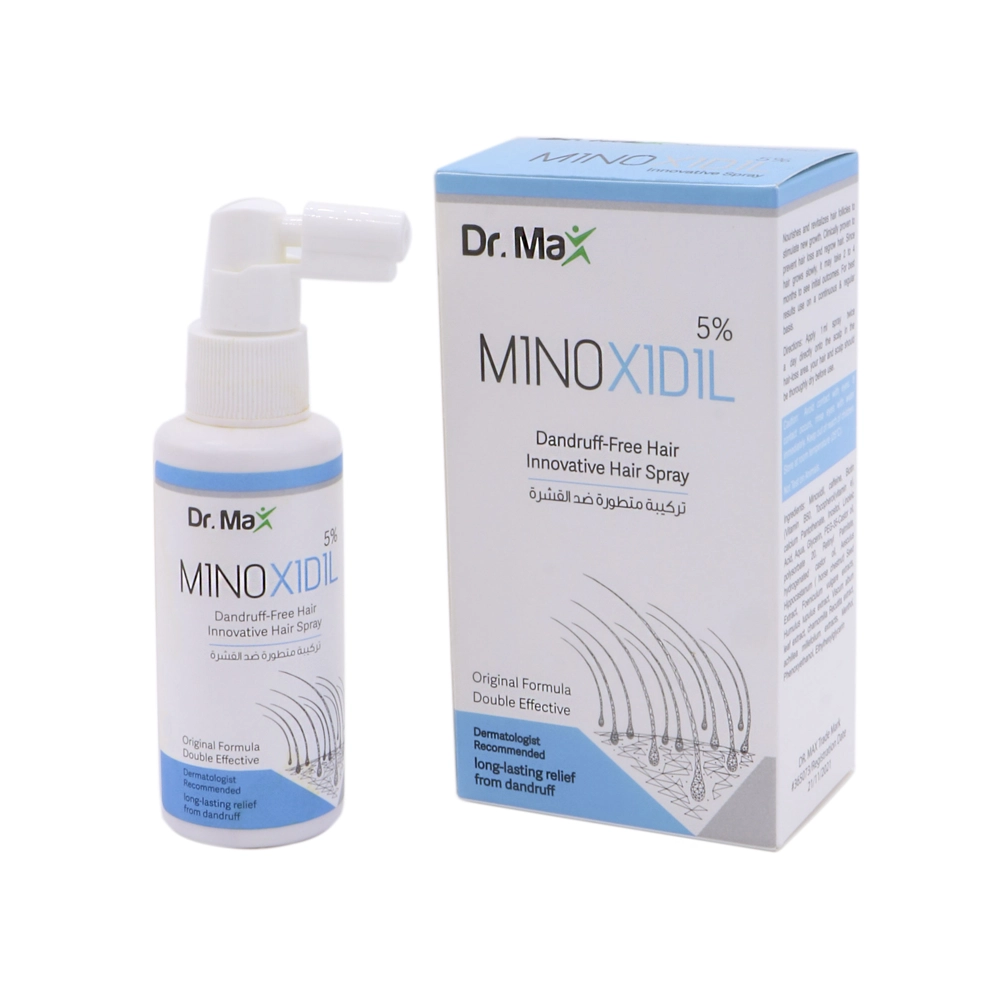 اسپری ضد ریزش و ضدشوره مینوکسیدیل 5 درصد دکتر مکس