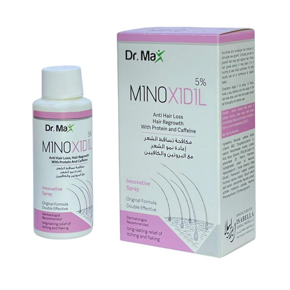 اسپری مو ضد ریزش مینوکسیدیل 5 درصد دکتر مکس