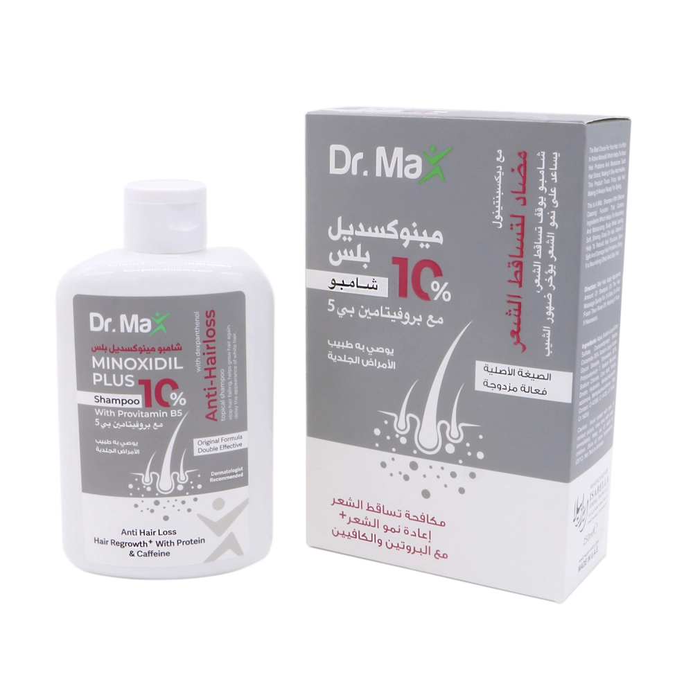 شامپو ضد ریزش مینوکسیدیل پلاس 10 درصد دکتر مکس