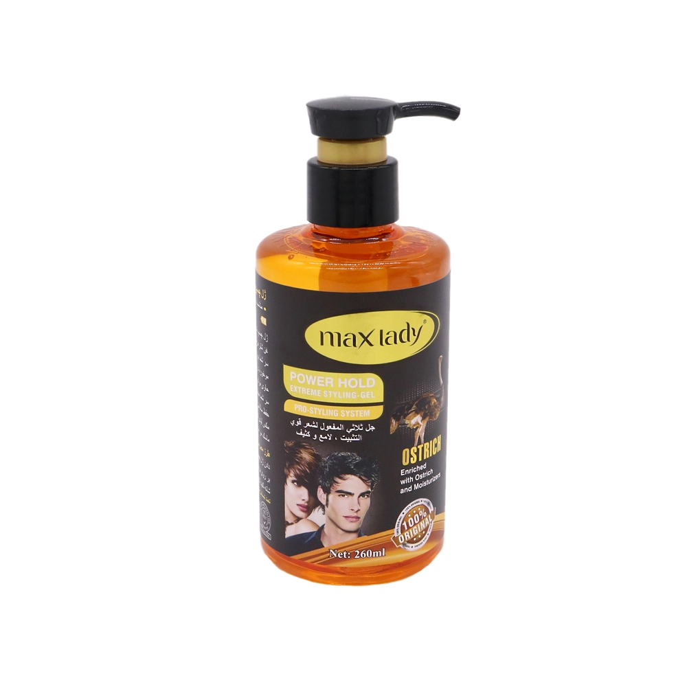 ژل چسب مو مدل شترمرغ مکس لیدی