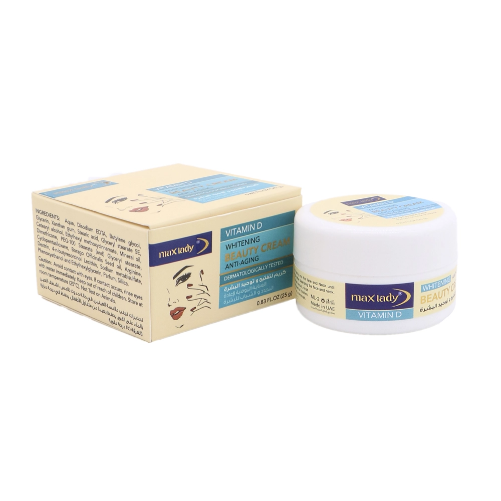 کرم سفید کننده صورت ویتامین دی مکس لیدی