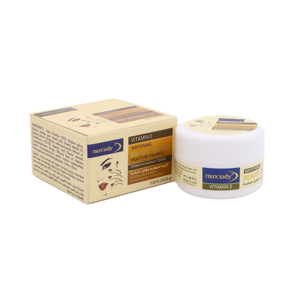 کرم سفید کننده صورت ویتامین ای مکس لیدی